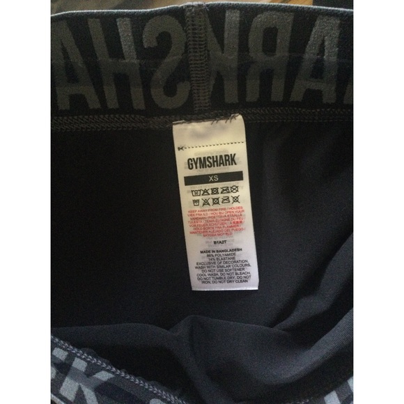 GYM SHARK NIP Black Leggings XS - Picture 5 of 6